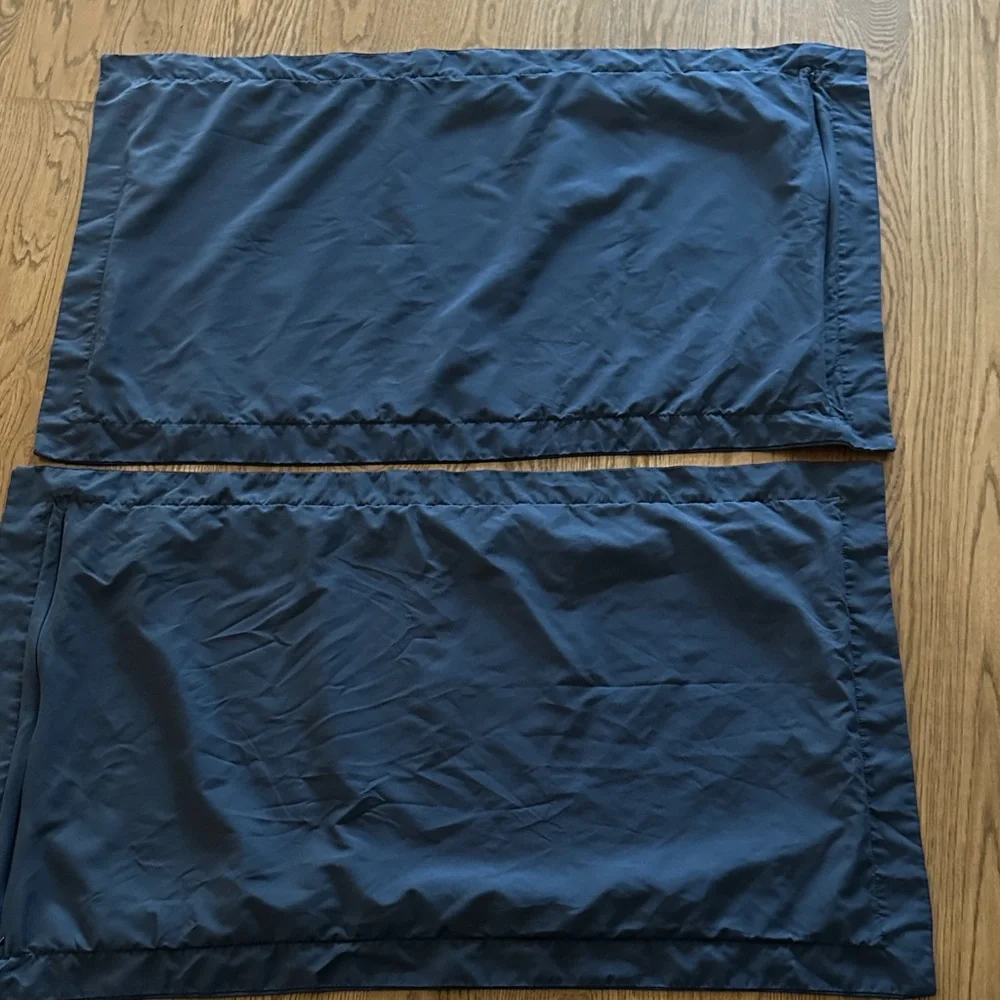 King Size Reversible Burgundy and Navy Pillow Shams